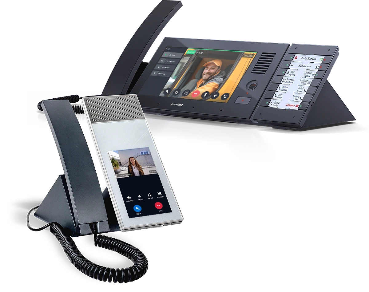 IP intercoms as receiving station IP intercoms as receiving station